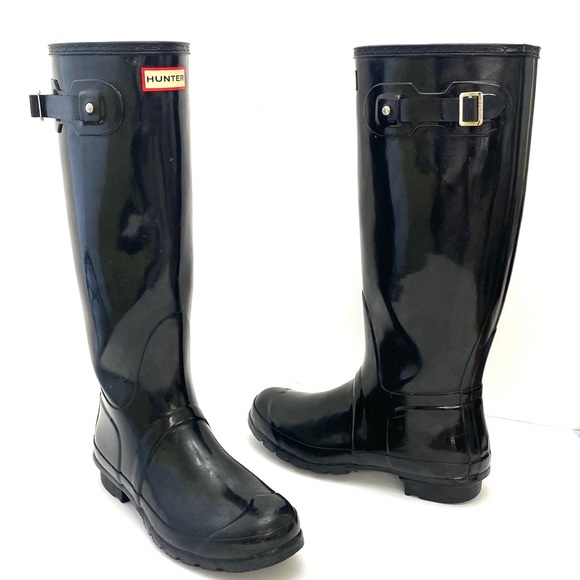 Hunter Shoes - Hunter Women's Original Tall Gloss Black Rain Boot